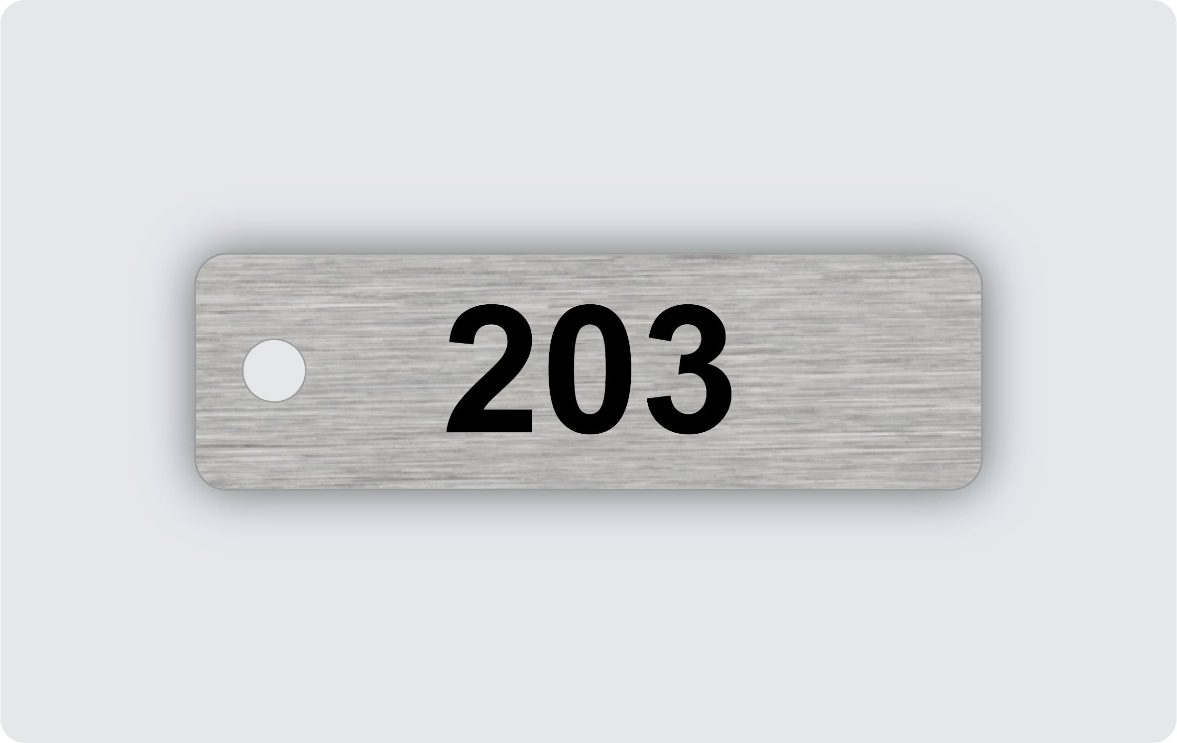 Märkskylt rostfritt stål 50x15mm