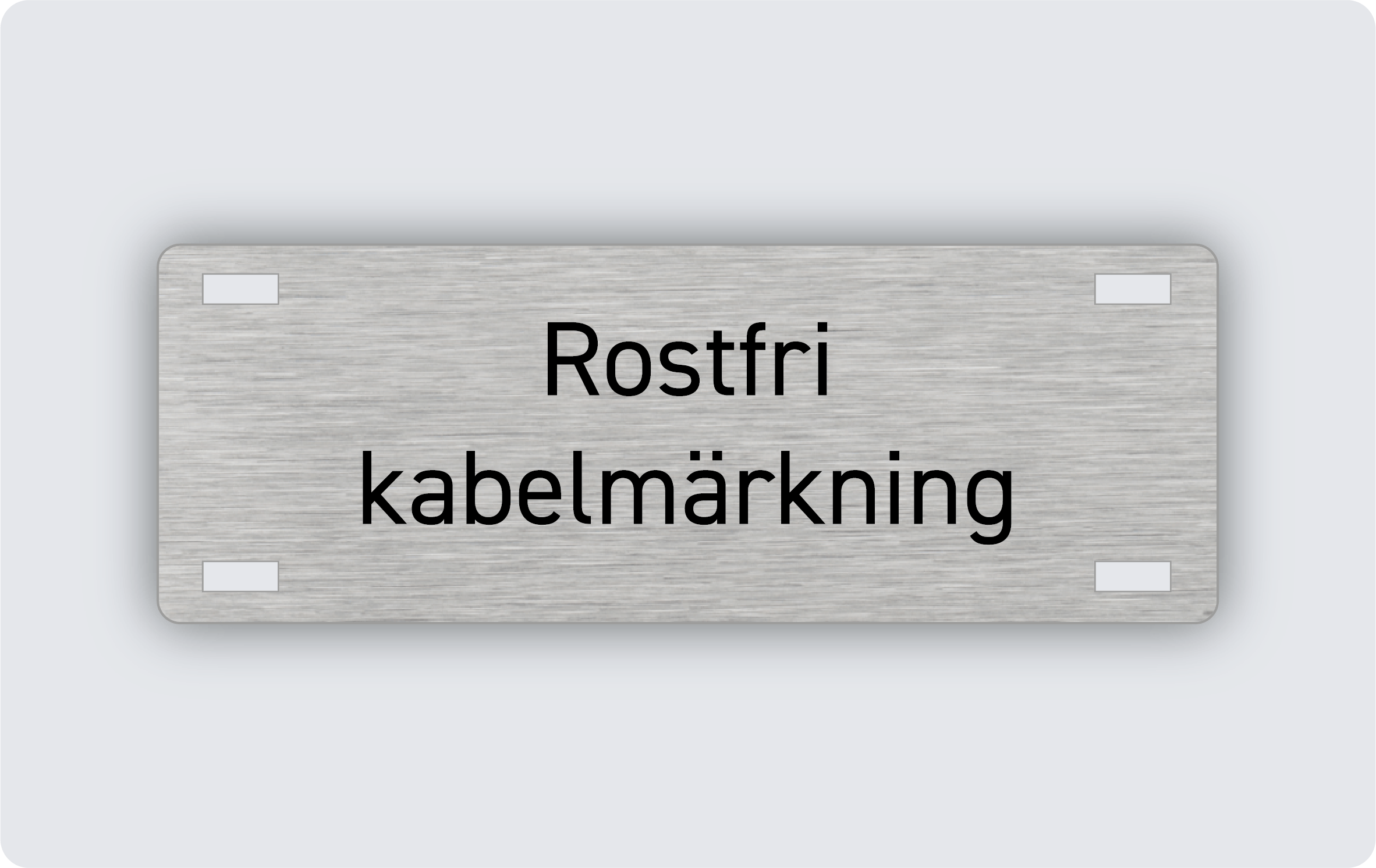 Kabelmärkning rostfri 70x25mm