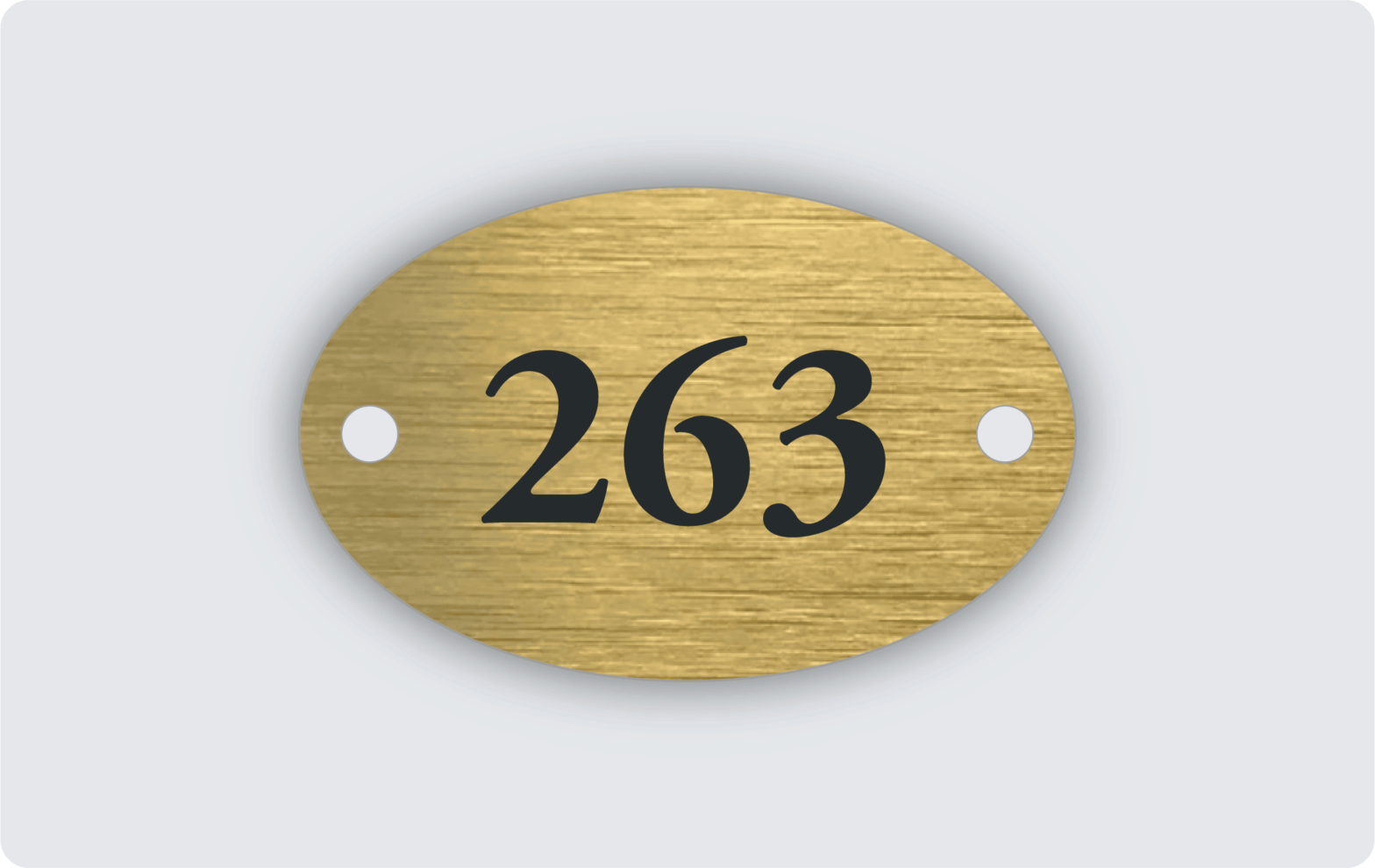 Märkskylt graverad plast 55x35mm