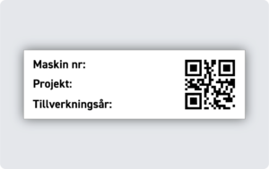 Märkskylt graverad plast 80x25mm