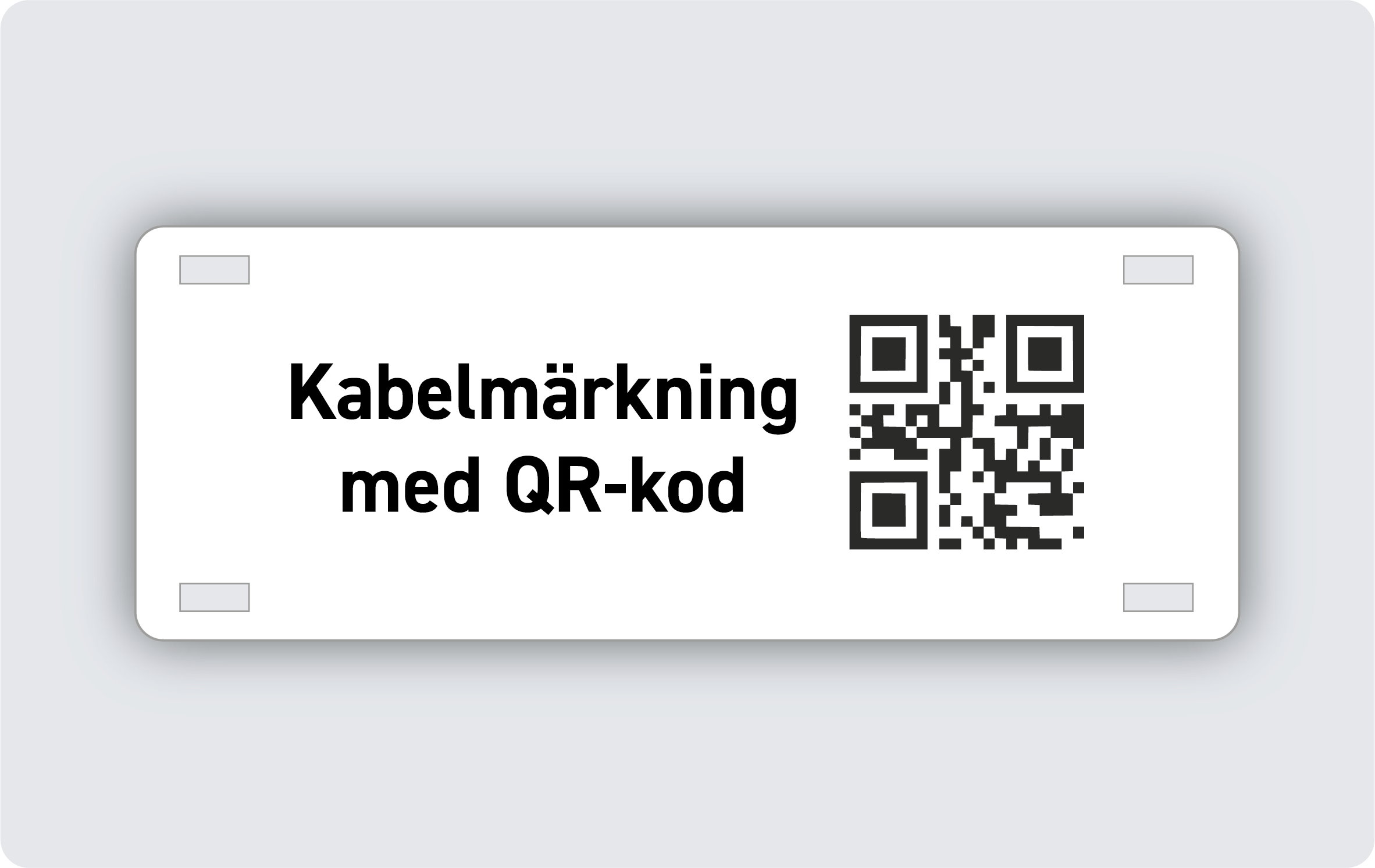 Kabelmärkning plast 80x30mm